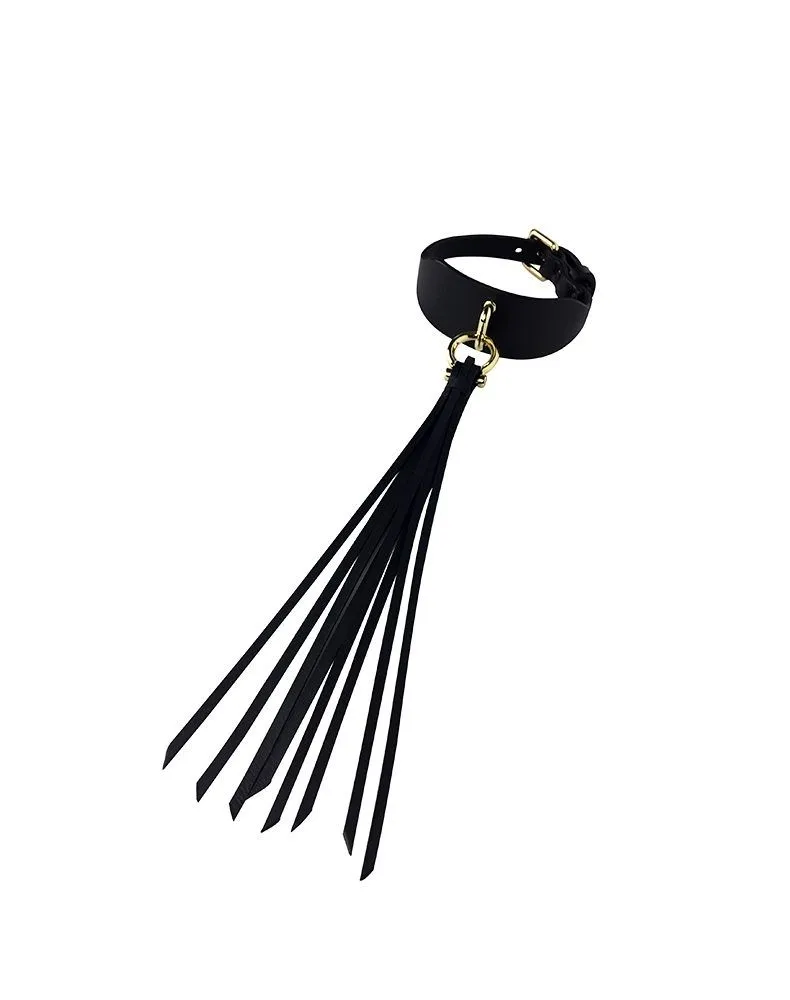 E.L.F. Zhou London Collier Fouet En Cuir Choker Tassel Omega 4 E.L.F. Zhou London Collier Fouet En Cuir Choker Tassel Omega – Image 2