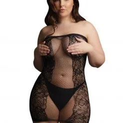 Le Désir Robe Bustier Résille Et Dentelle - Linda - Le Désir -Lingerie Soldes 87579scr b376a42ab1357a7