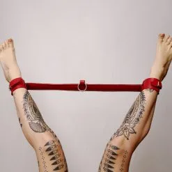 Barre D'écartement En Cuir Rouge
