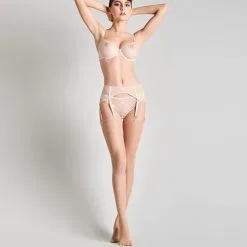 Maison Close Bas Couture Coupé-roulé 20 Deniers - Chair/Rose 7 Maison Close Bas Couture Coupé-roulé 20 Deniers - Chair/Rose -Lingerie Soldes bas couture pivoine rose 3