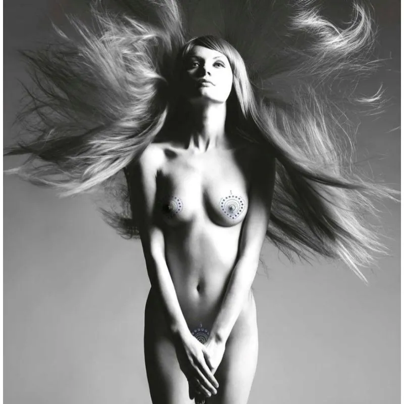 Bijoux Indiscrets Bijoux De Seins Et Pubis Flamboyant - Noir & Argent 4 Bijoux Indiscrets Bijoux De Seins Et Pubis Flamboyant - Noir & Argent – Image 2