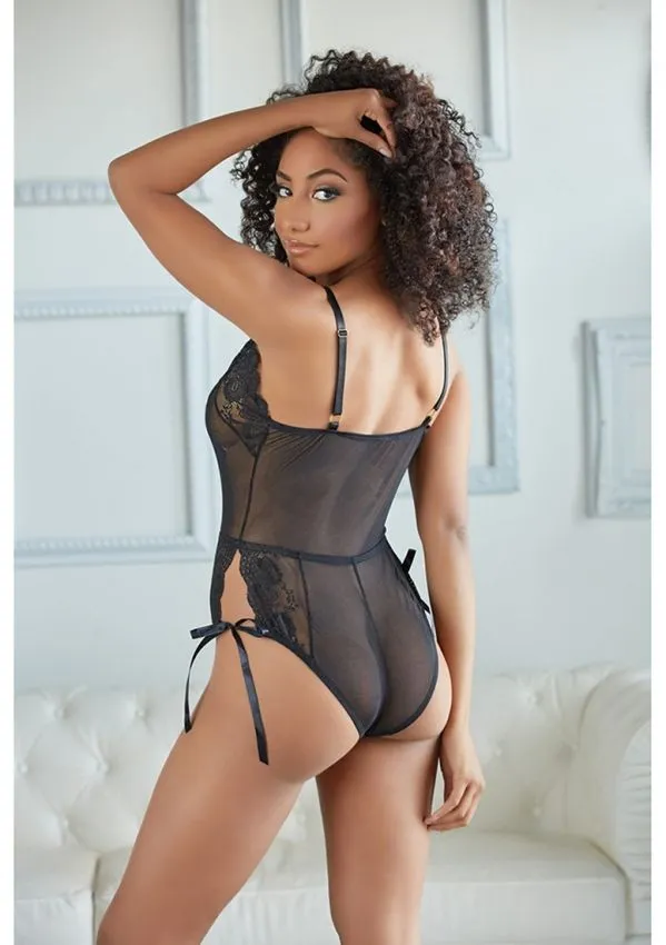 Body Culotte En Résille Et Dentelle Ouvert à L'entrejambe 4 Body Culotte En Résille Et Dentelle Ouvert à L'entrejambe – Image 2