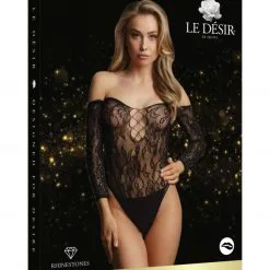 Le Désir Body Ouvert En Dentelle Avec Strass - Wonder -Lingerie Soldes body dentelle strass wonder 4