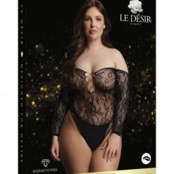 Le Désir Body Ouvert En Dentelle Avec Strass - Wonder Queen Size -Lingerie Soldes body dentelle strass wonder queen size 3