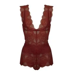 Paloma Casile Body En Dentelle Italienne - June Terracotta -Lingerie Soldes body june terracota 4