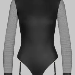 Maison Close Body Manches Longues - Chambre Noire Or -Lingerie Soldes body manches longues chambre noire or 4 1
