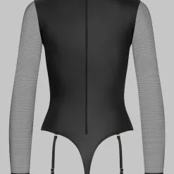 Maison Close Body Manches Longues - Chambre Noire Or -Lingerie Soldes body manches longues chambre noire or 5 1