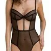 Body Armaturé En Résille Transparente - Varella -Lingerie Soldes body resille armature ajoure varella 1