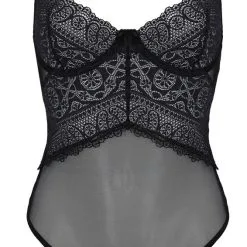 Body Armaturé En Dentelle Graphique Recyclée - Kerria -Lingerie Soldes body string armature dentelle recyclee kerria 3