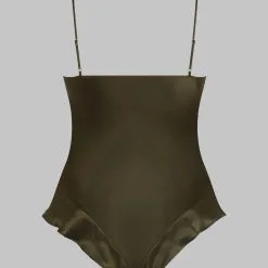 Maison Close Body String En Soie Et Dentelle - Rendez-vous Kaki 12 Maison Close Body String En Soie Et Dentelle - Rendez-vous Kaki -Lingerie Soldes body string rendez vous kaki 6