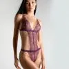 Maison Close Body String - Villa Satine - Violet 2 Maison Close Body String - Villa Satine - Violet -Lingerie Soldes body string villa satine violet 1
