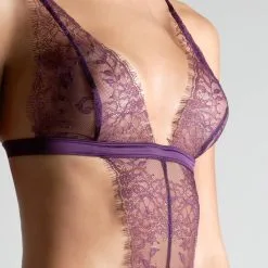 Maison Close Body String - Villa Satine - Violet 12 Maison Close Body String - Villa Satine - Violet -Lingerie Soldes body string villa satine violet 5