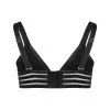 Noir Handmade Brassière En Wetlook Avec Bande élastique Rayée