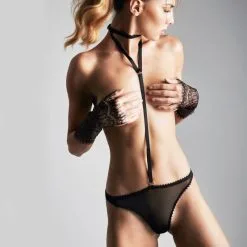 Maison Close Brésilien Avec Harnais Détachable - Accroche Coeur -Lingerie Soldes bresilien harnais accroche coeur 5 1