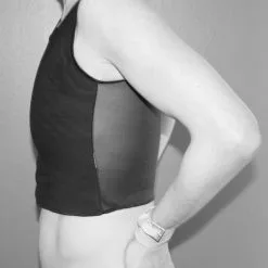 Binder Poitrine Court - Noir -Lingerie Soldes chestbindercourtnoirprofil 5