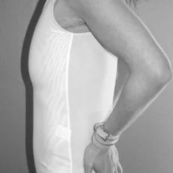 Binder Poitrine Long - Blanc -Lingerie Soldes chestbinderlongblancprofil 4