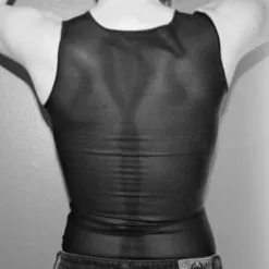 Binder Poitrine Long - Noir -Lingerie Soldes chestbinderlongnoirdos 1 1