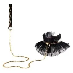 Choker Avec Laisse Leather Thorn - Zalo & Upko -Lingerie Soldes choker laisse zalo upko 1