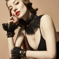 Choker Avec Laisse Leather Thorn - Zalo & Upko -Lingerie Soldes choker laisse zalo upko 2