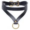 Choker En Simili Cuir Noir Et Doré - Baddie 2 Choker En Simili Cuir Noir Et Doré - Baddie -Lingerie Soldes choker similicuir anneau dore baddie 1
