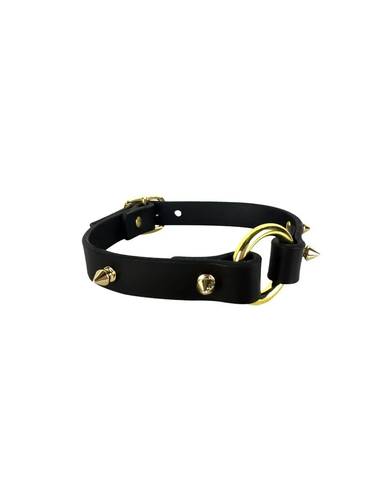 E.L.F. Zhou London Choker Stud En Cuir - Noir Et Or 4 E.L.F. Zhou London Choker Stud En Cuir - Noir Et Or – Image 2