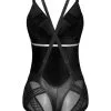 Noir Handmade Combishort Dos Nu En Wetlook Et Résille