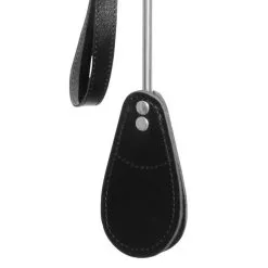 Cravache Courte Mèche Ronde En Cuir Et Acier -Lingerie Soldes cravache ronde courte 2