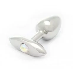 Plug En Acier Chirurgical Avec Cristal Swarovski - Rosebud T-barre - M - Cristal