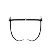 E.L.F. Zhou London Culotte Ouverte - Bondage Bodywear - Noire -Lingerie Soldes culotte ouvert frame brief noir dos