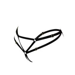E.L.F. Zhou London Culotte Ouverte - Bondage Bodywear - Noire -Lingerie Soldes culotte ouvert frame brief noir profil