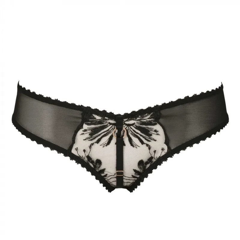 Impudique Culotte Fesses Nues En Tulle Brodé - Nina 5 Impudique Culotte Fesses Nues En Tulle Brodé - Nina – Image 3