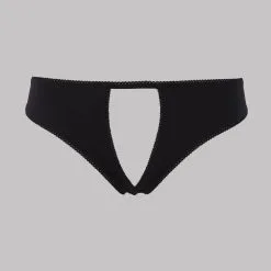 Maison Close Culotte Ouverte - Le Petit Secret - Noir -Lingerie Soldes culotte ouvrable petit secret noir 4