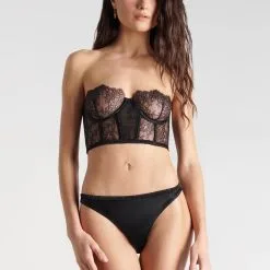 Maison Close Culotte En Soie Et Dentelle - Rendez-vous Noir