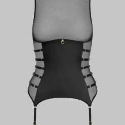 Maison Close Débardeur Porte-jarretelles - Chambre Noire Or -Lingerie Soldes debradeur pj chambre noire or 4 1