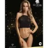 Le Désir Ensemble Top Et String-ouvert Avec Strass - Festive Set -Lingerie Soldes ensemble top string strass 1