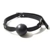 Dollhouse Gag-ball En Cuir Souple Et Latex 2 Dollhouse Gag-ball En Cuir Souple Et Latex -Lingerie Soldes gag ball bdsm cuir souple boule latex noir