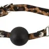 Gag-ball Léopard En Simili Cuir - ø 4cm -Lingerie Soldes gag ball leopard 1