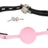 Gag-ball En Silicone - ø 4cm - Rose -Lingerie Soldes gag ball silicone rose
