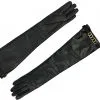 E.L.F. Zhou London Gants Longs En Cuir Italien Et Bijoux Plaqués Or - Midnight -Lingerie Soldes gants longs cuir midnight 5