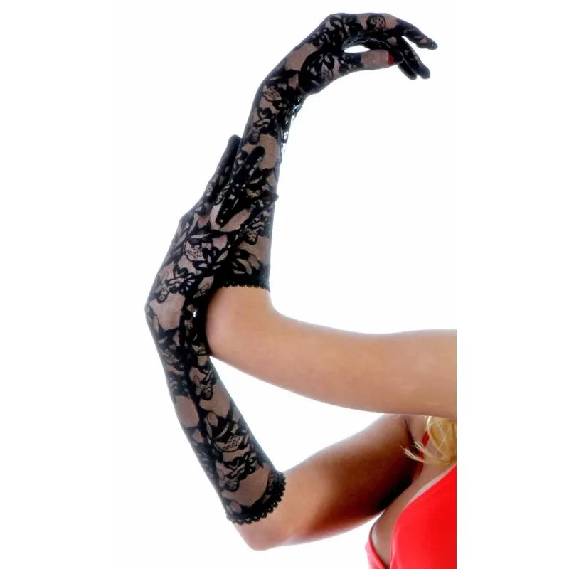 Gants Mi-longs En Dentelle - Noirs 3 Gants Mi-longs En Dentelle - Noirs