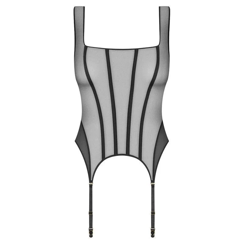 Maison Close Combinaison Corset Avec Porte-jarretelles - L'Amoureuse - Dahlia Noir 4 Maison Close Combinaison Corset Avec Porte-jarretelles - L'Amoureuse - Dahlia Noir – Image 2