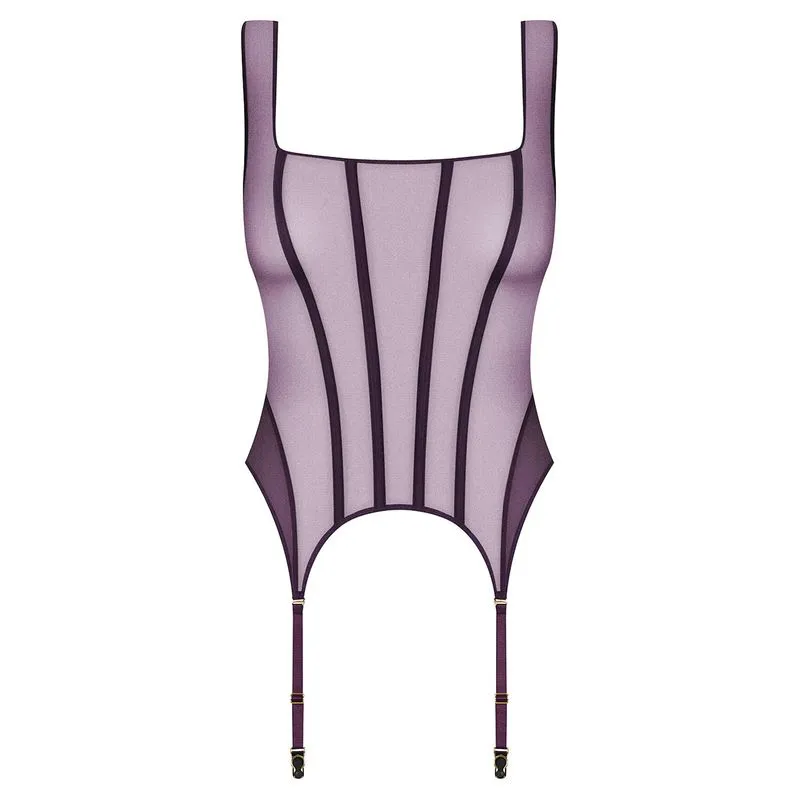 Maison Close Combinaison Corset Avec Porte-jarretelles - L'Amoureuse - Orchidée Violette 4 Maison Close Combinaison Corset Avec Porte-jarretelles - L'Amoureuse - Orchidée Violette – Image 2