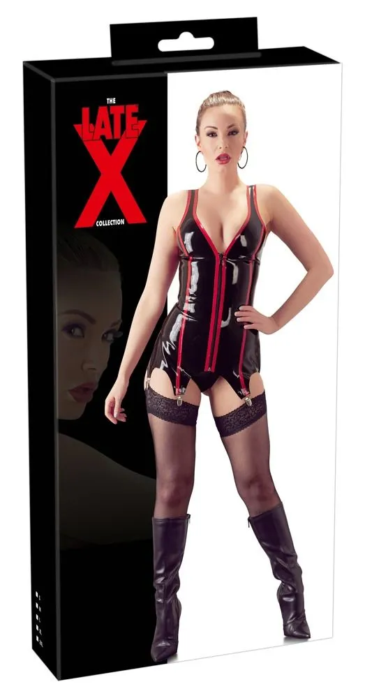 Guêpière En Latex - Rouge Et Noire 7 Guêpière En Latex - Rouge Et Noire – Image 5