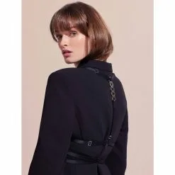 Paloma Casile Harnais En Lanières Satinées Et Bijou En Argent - Jenny -Lingerie Soldes harnais jenny 3