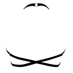 Paloma Casile Harnais En Lanières Satinées Et Bijou En Argent - Maaya -Lingerie Soldes harnais maaya 4