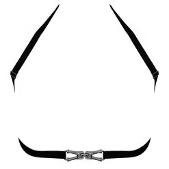 Paloma Casile Harnais En Lanières Satinées Et Bijou En Argent - Maaya -Lingerie Soldes harnais maaya 6