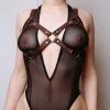 The Sinners Harnais De Poitrine En Cuir Marron 1 The Sinners Harnais De Poitrine En Cuir Marron -Lingerie Soldes harnais marron