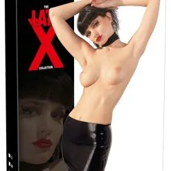 Jupe En Latex - Noire -Lingerie Soldes jupe courte latex noir packaging