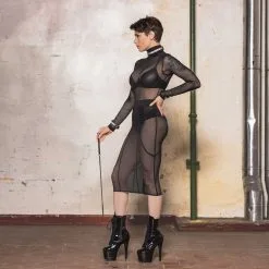 Patrice Catanzaro Jupe Crayon En Résille Ouvrable Sur Le Dos - Atmosphère