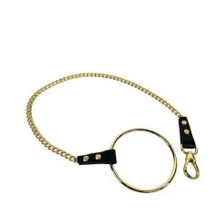 E.L.F. Zhou London Laisse O-Ring En Cuir Et Attache Plaquée Or 8 E.L.F. Zhou London Laisse O-Ring En Cuir Et Attache Plaquée Or -Lingerie Soldes la2213